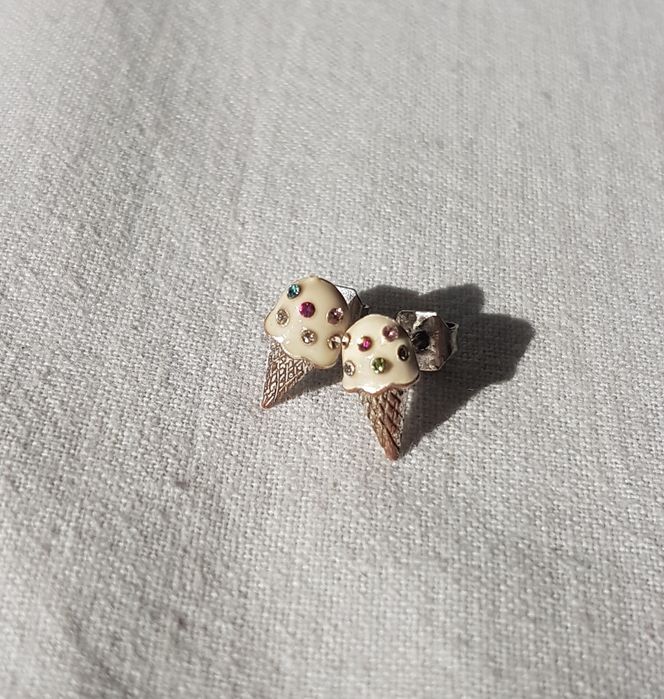 Kolczyki lody w rożku