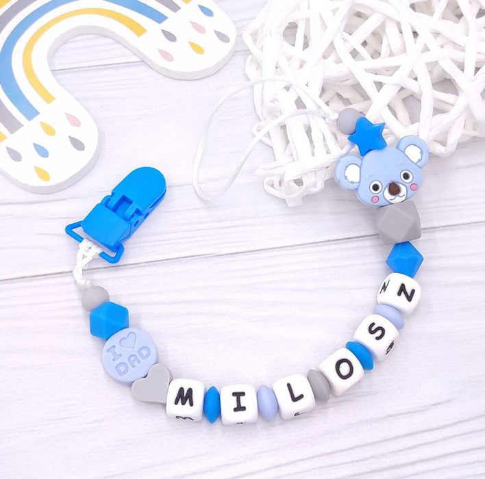 IMIENNA tasiemka do SMOCZKA z silikonowych koralików, wzory