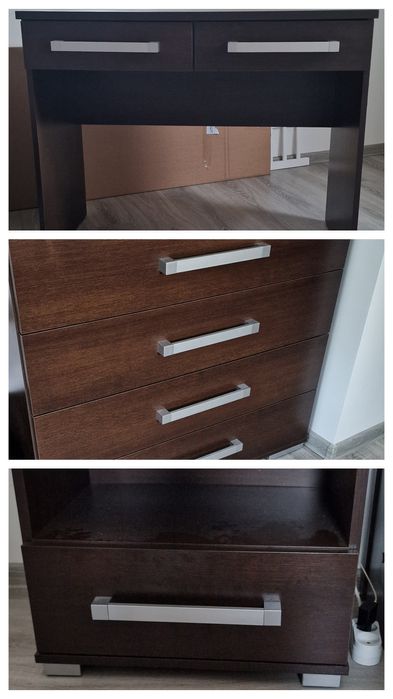 Biurko, komoda i dwie szafki nocne