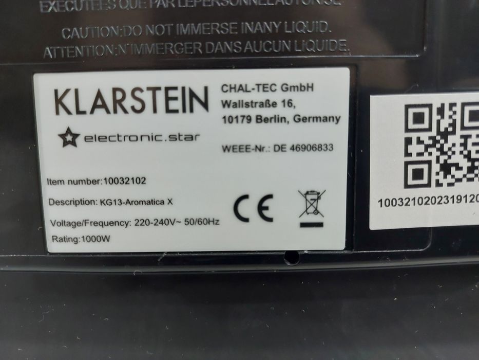 Кавоварка / кофемашина / кавовамашина Klarstein з Німеччини