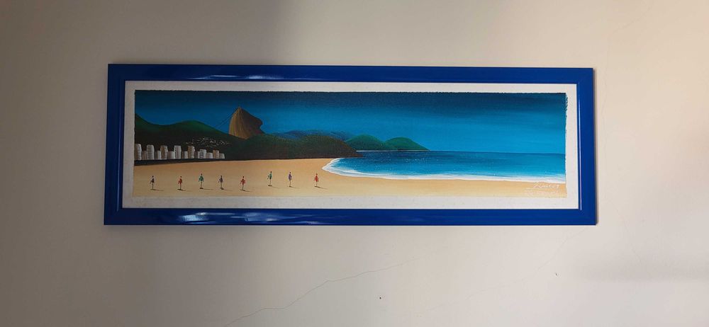 Hand-painted textured canvas - Rio - Original from Brazil