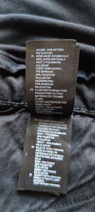 Spodnie ciążowe &Demin rozmiar 40 czarne