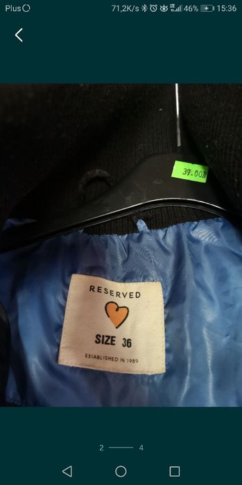 Kurtka Reserved r. 36 z kapturem