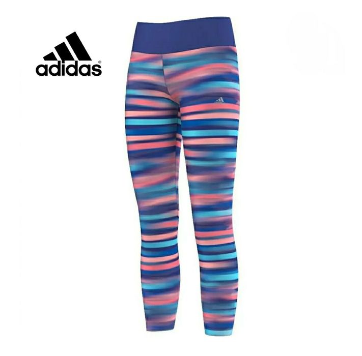 Adidas climalite kolorowe legginsy getry XS/S