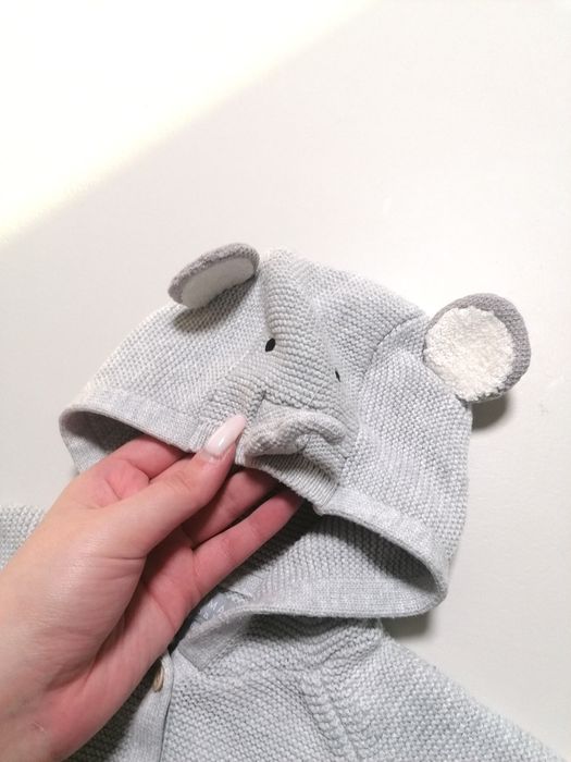 Casaco de Malha Cinzenta de Bebé