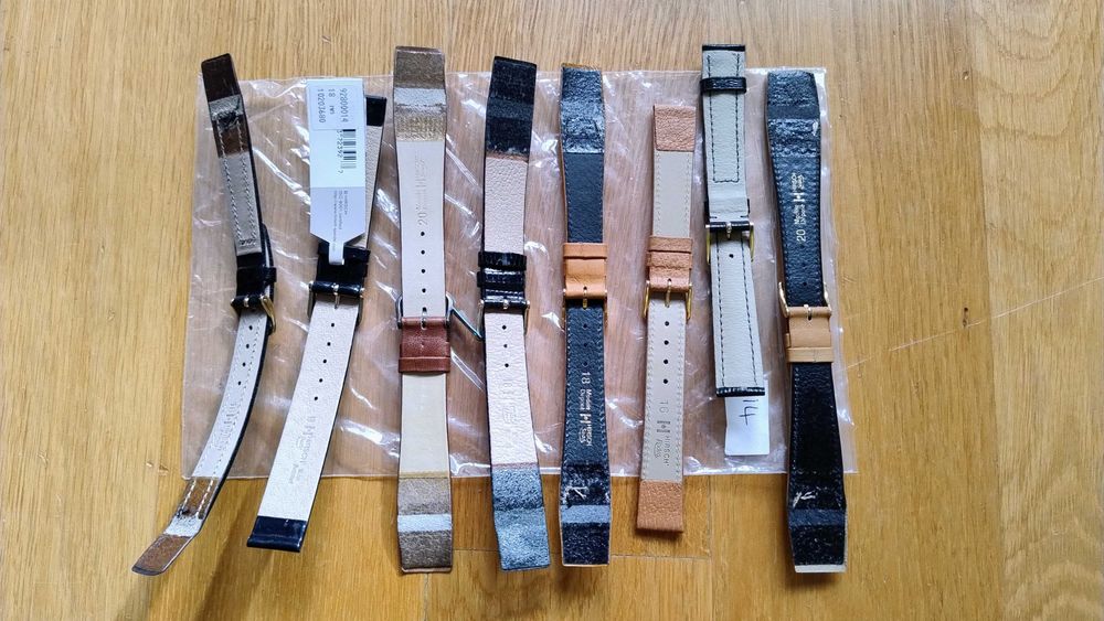 Oryginalne skórzane paski do zegarków.