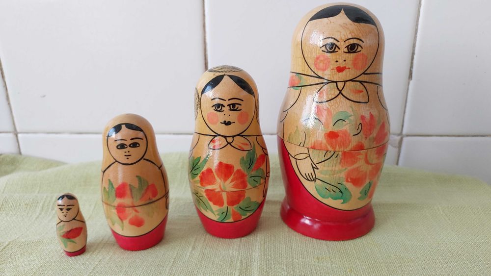 Matrioskas , conjunto de quatro