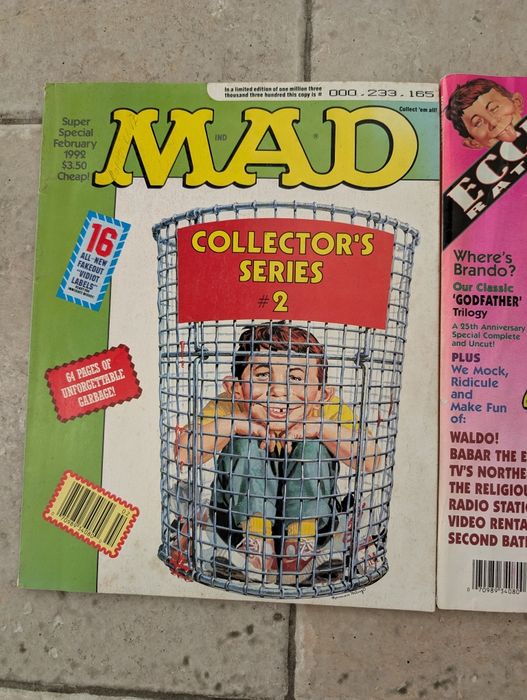 MAD revista humorística americana 3 exemplares de 1992 e 1997