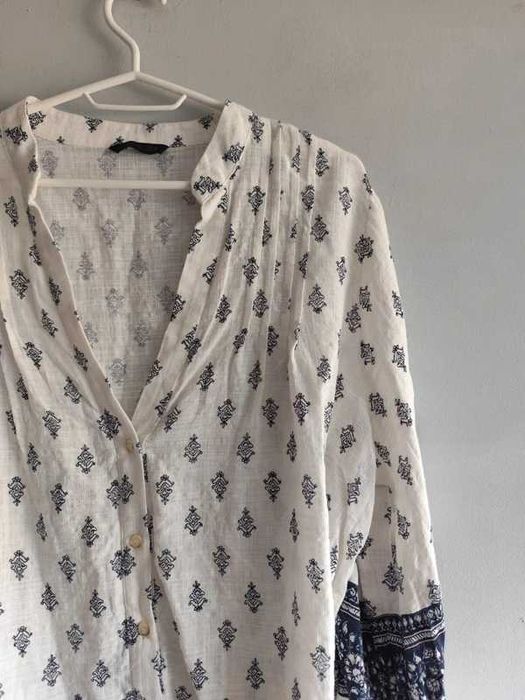 Piękna bluzka na guziki Boho hippie zara