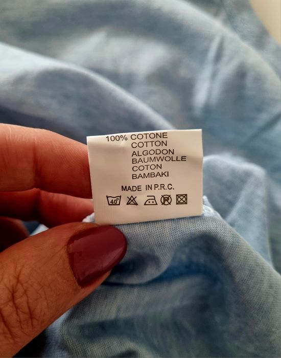 Pijama de verão, azul com unicórnios, 100% algodão. L