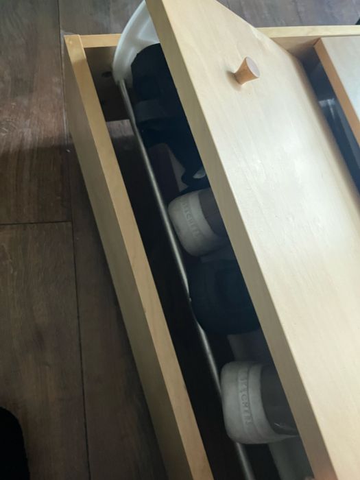 Шафа деревʼяна пристінна поличка для взуття ikea