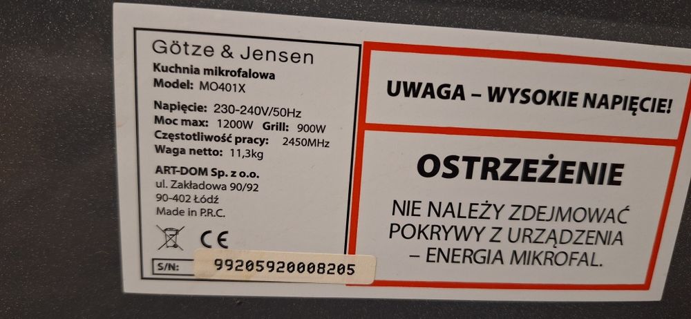 Kuchenka mikrofalowa Götze & Jensen