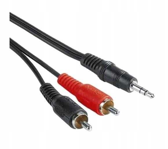 Kabel audio MiniJack 3.5 mm - 2x CINCH bardzo długi 15m