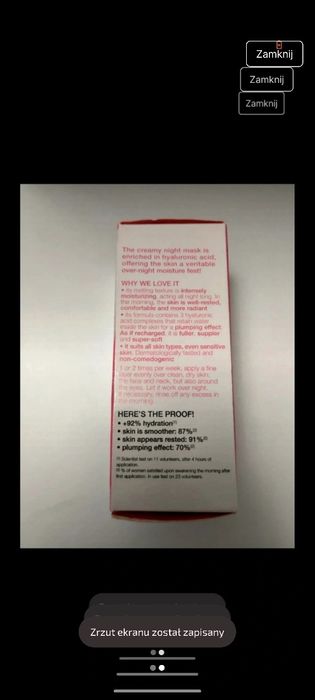 Sephora maska maseczka nawilżająca 60 ml na noc