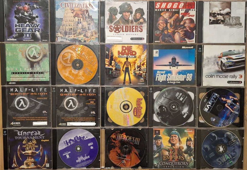 Kiss, Shogo, Unreal, Worms 3D, Thief II, The Settlers IV - gry PC