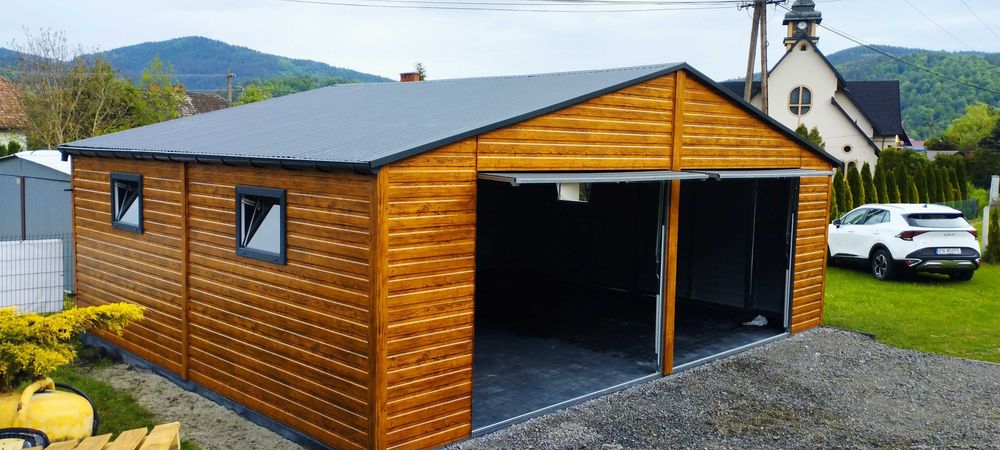 Garaż blaszany 7x6 garaże blaszane  profil poziom 7x5 7x5 6x6 rus-stal
