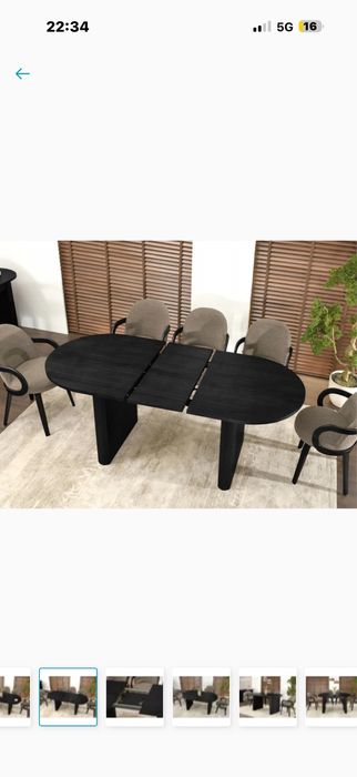 Stol owalny rozkladany