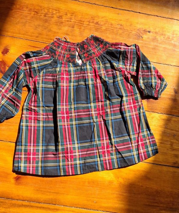 Vestido xadrez MO 3 anos