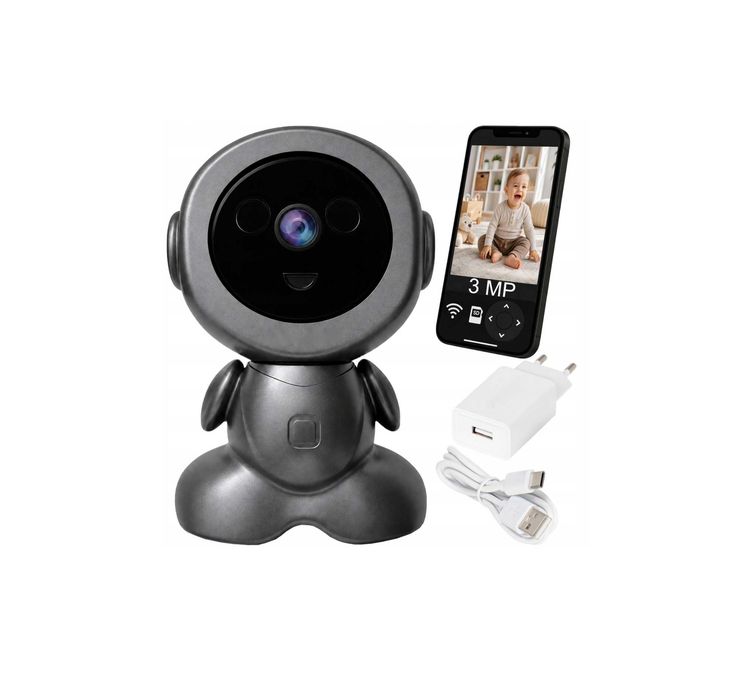 KAMERA Wifi Ip 3mp Obrotowa Niania Wewnętrzna Tryb Nocny Detekcja Ruchu Audio Dwukierunkowe V380 PRO Aplikacja