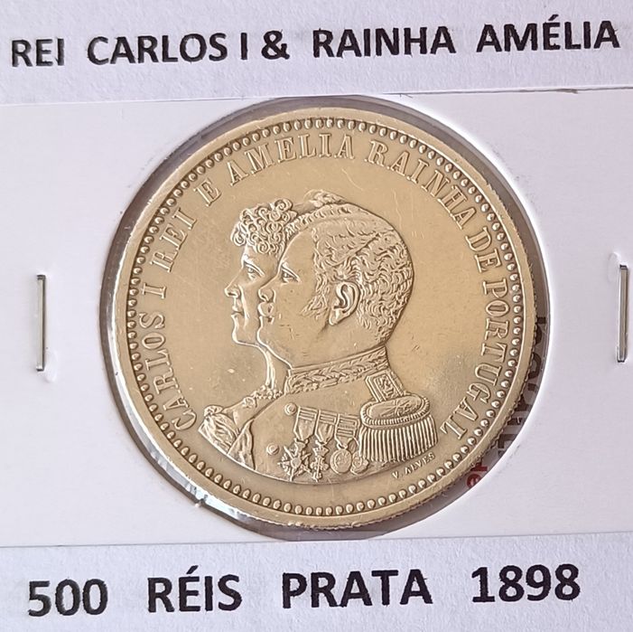 Série em prata  comemorativa da monarquia portuguesa ( Carlos I & Rainha Amélia)