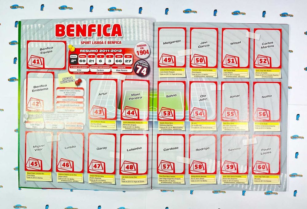 Caderneta Futebol 2012-13 Panini + 220 Cromos