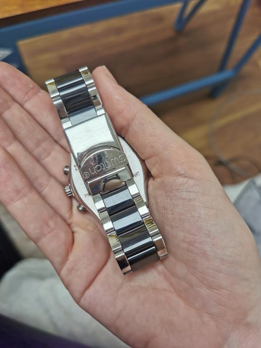 Zegarek swatch irony chrono srebrny czarny że stoperem