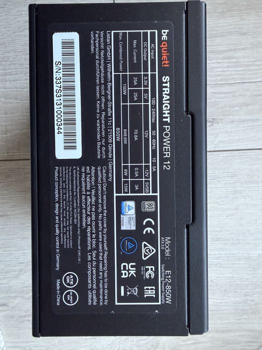 Zasilacz be quiet! Straight Power 12 850W 80+ Platinum Czarny