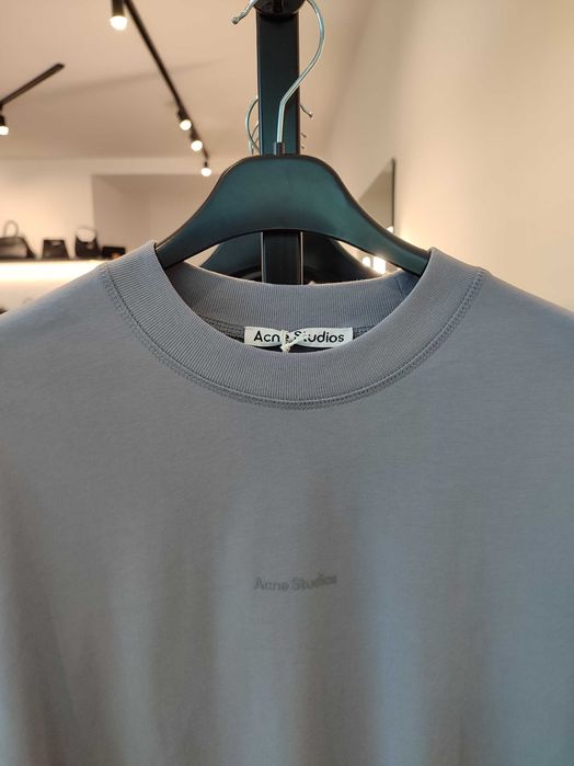 Лонгслів Acne Studios Simple Logo Long Sleeve Dark Grey
