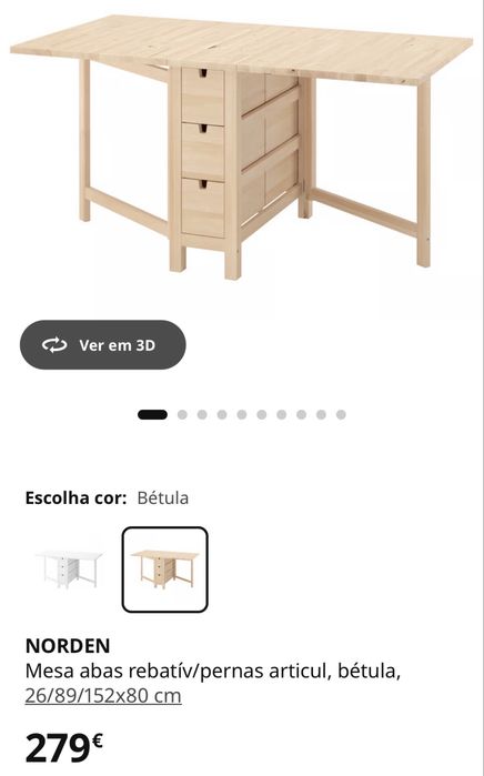 Mesa madeira extensivel  IKEA