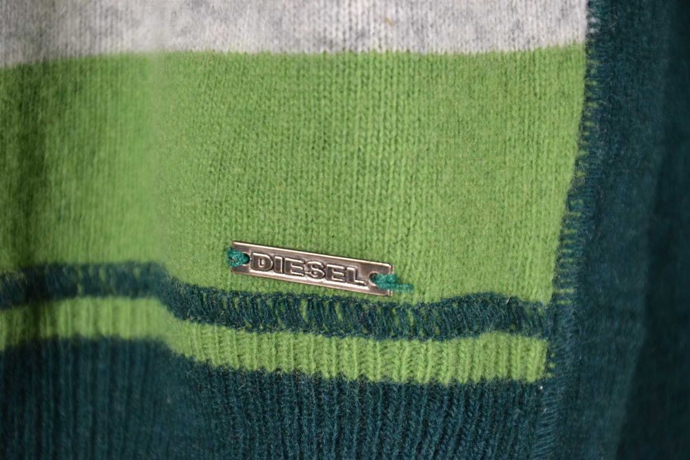 DIESEL Stripped Sweter Męski Wełniany M Wełna Oryginalny Super