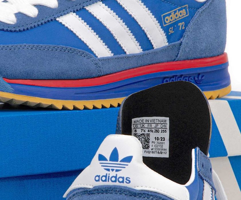 Мужские кроссовки Adidas SL 72 Navy&Sky Premium. 40-45