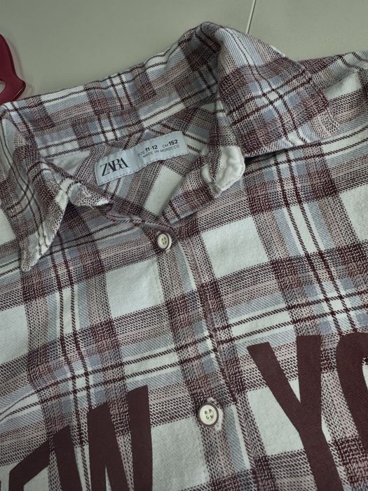 Штани палаццо zara та сорочка в клітинку zara