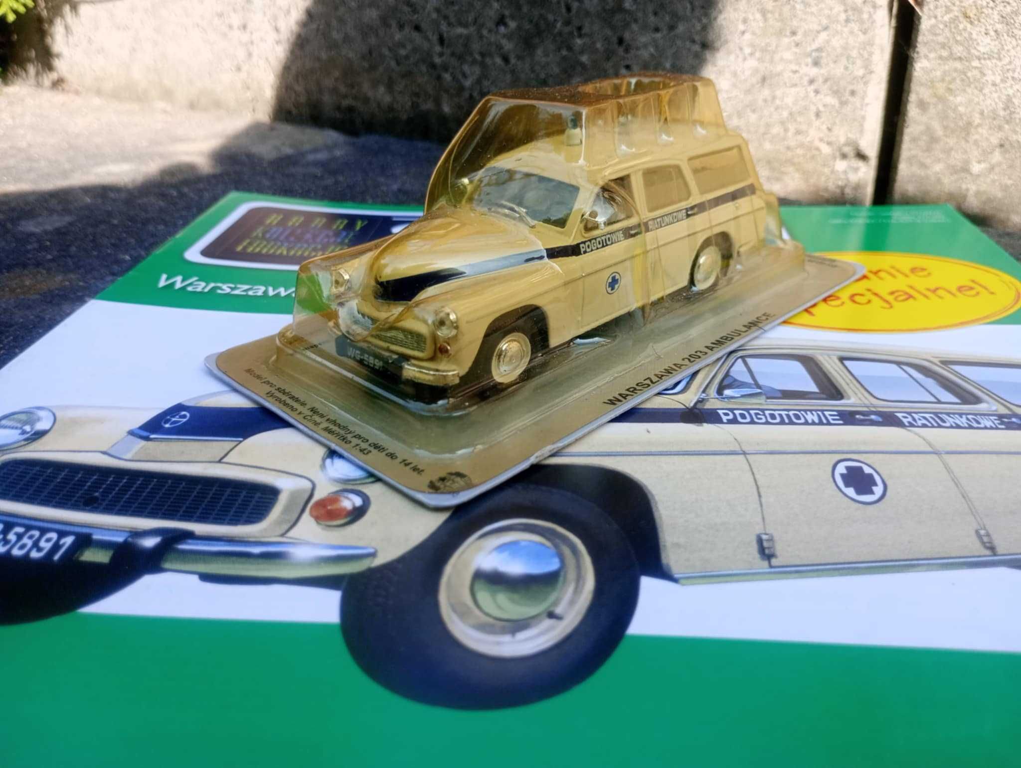 WARSZAWA 203 AMBULANS specjalne Kultowe auta PRL model 1/43