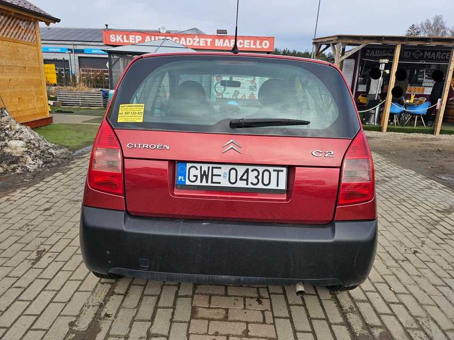 Citroen C2 2004r/1.1benzyna/60KM/PT do września/pierwsze auto/4osobowy