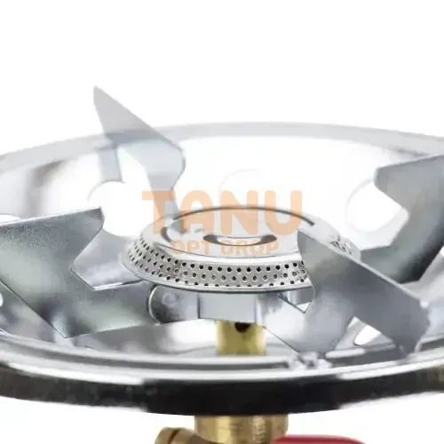 Туристичний газовий балон із пальником 5л Червоний