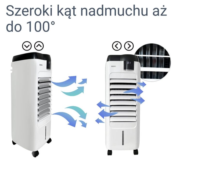 Klimator wodny EBERG hybrydwy 4w1 klimator ,nawilżacz,oczyszczacz,cyrk