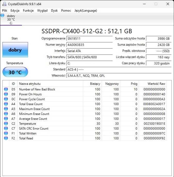 Dysk twardy SSD Goodram CX400 gen2 512GB