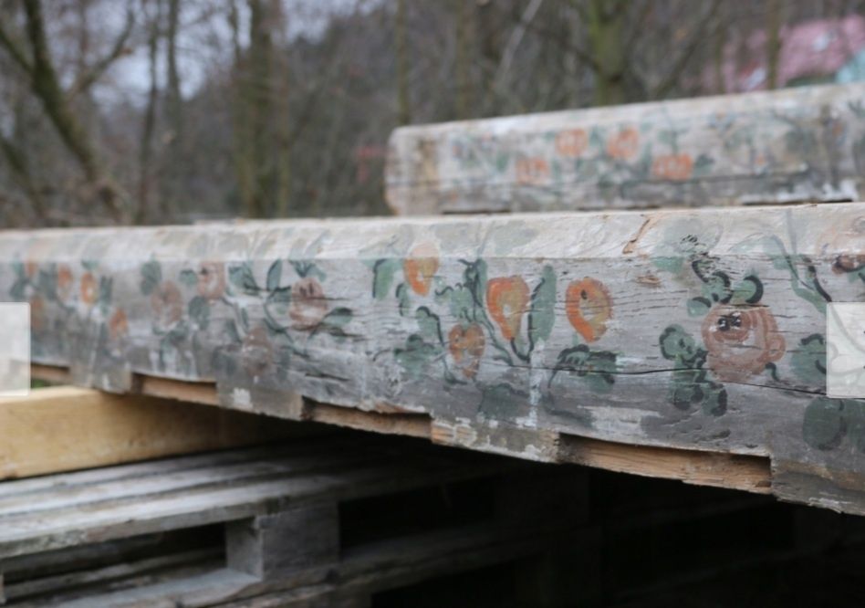 Belki strop sufit malowany unikat