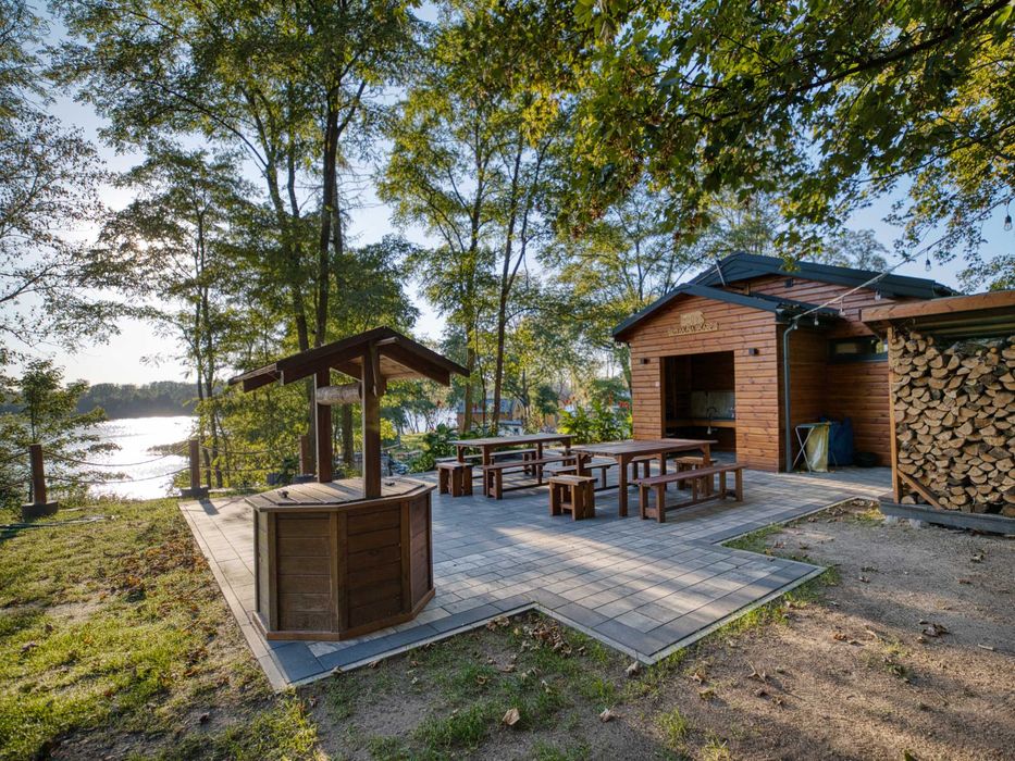 Apartament nad brzegiem jeziora, jacuzzi, sauna, ognisko