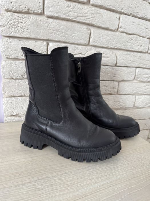 зимові чоботи, черевики з натуральної шкіри