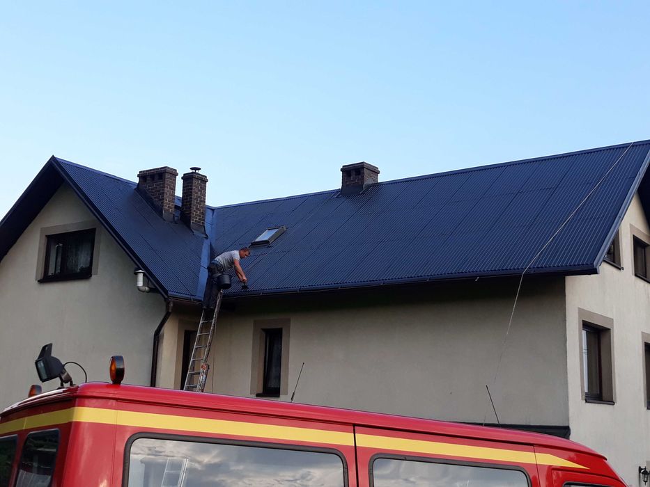 Malowanie dachów Malowanie Elewacji  Wymiana rynien Wycinka drzew Malowanie dachówek