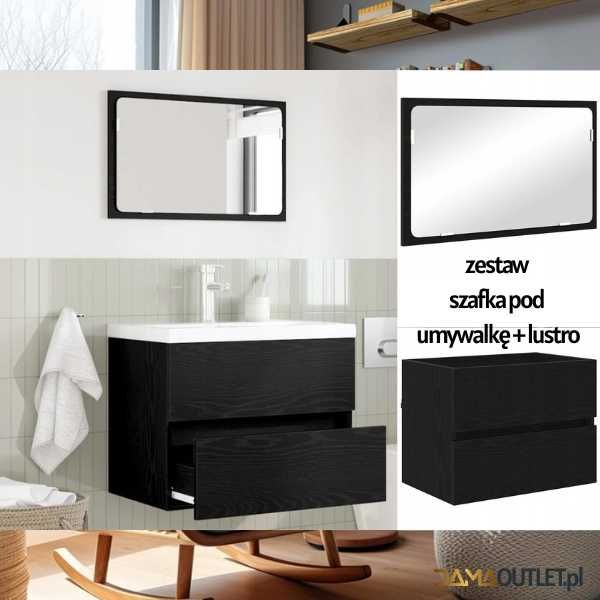 Zestaw mebli łazienkowych szafka pod umywalkę + lustro DaMaOutlet.pl
