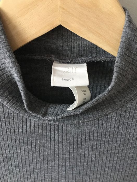 Półgolf H&M prążkowany szary