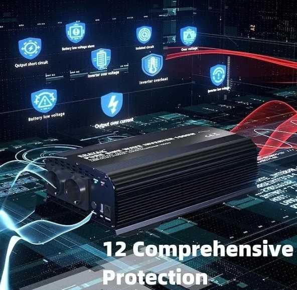 Інвертор, перетворювач ERAYAK DSU-1000 (1000/2000W, 12-220V)