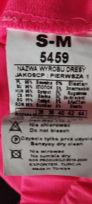Dresy w rozmiarze S