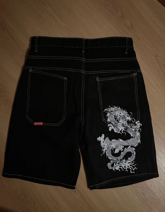jnco jeans calcões com bordado de dragão