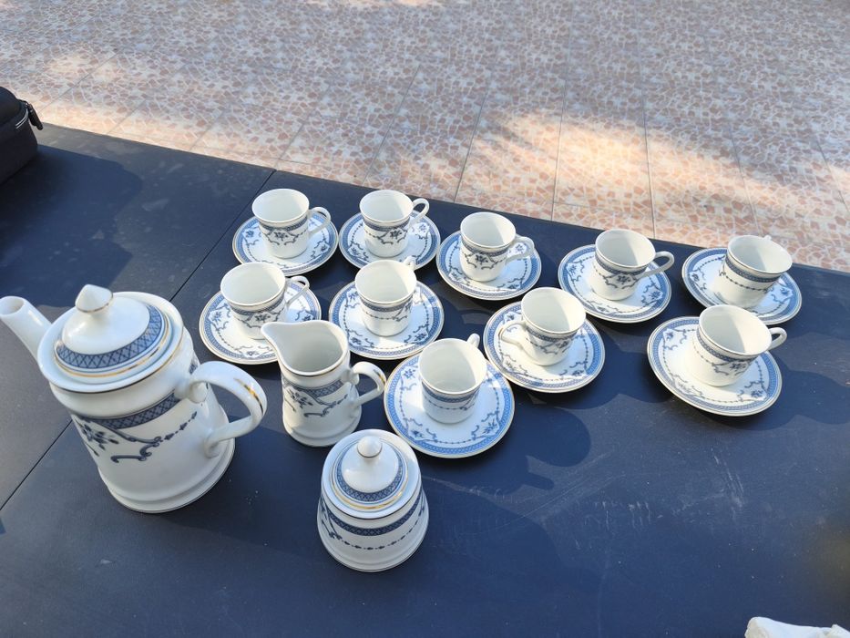 Conjunto de café de porcelana
