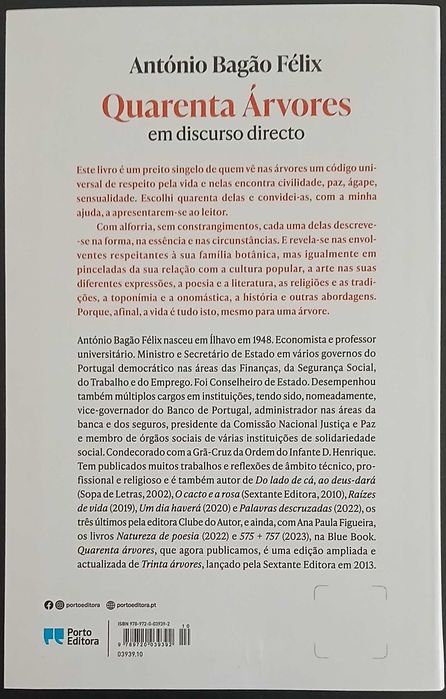 Quarenta árvores em discurso directo (de António Bagão Félix)