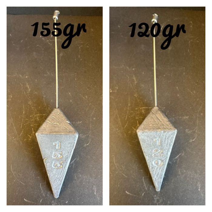 Chumbadas 120gr;130gr;130gr e 155gr com haste