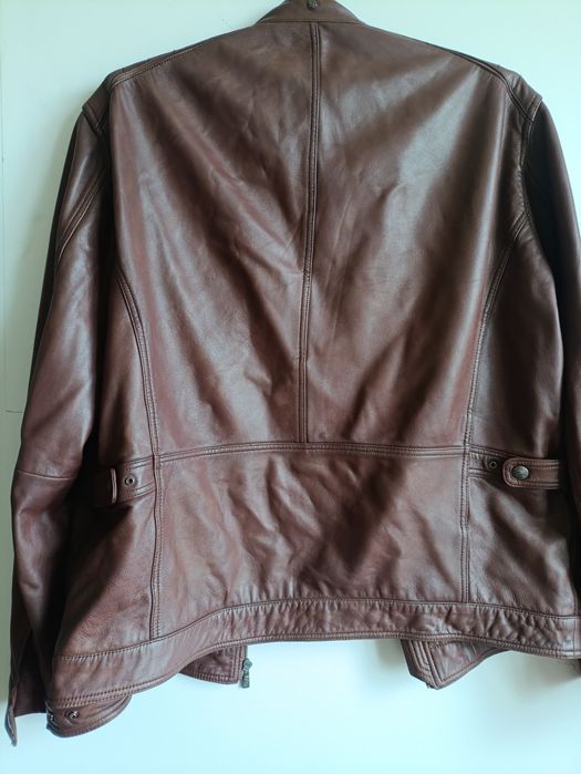 Куртка кожаная мужская Massimo Dutti.